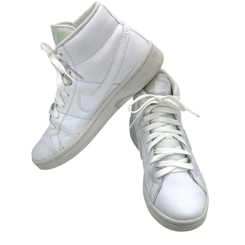 Nike Court Royale 2 Mid White High Top Sneakers Youth Size 7 CT1725-100